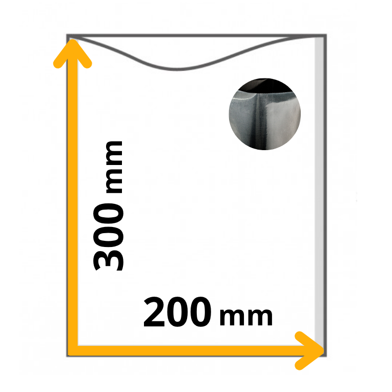 myvac busta liscia sottovuoto, BLACK, 200x300mm